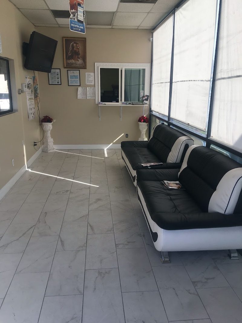 The customer waiting room